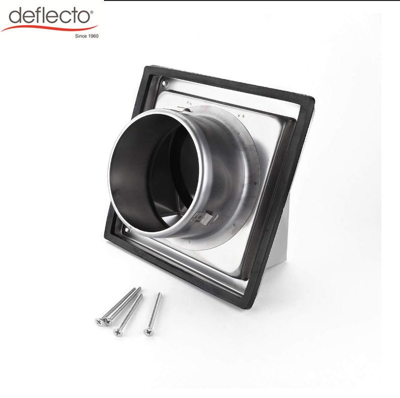 Bird Deterrent Cowled Square Exhaust Wall Vent Cushioned Non Return Flap
