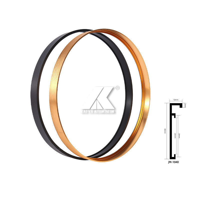 Modern Metal Round Aluminium Mirror Frame 6063 T5 For Wall Pictures
