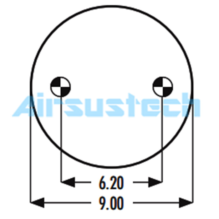 Commercial Goodyear Suspension Spring 1B12-305 Combination Stud Stud – 3/4-16 Firestone W01-358-6920