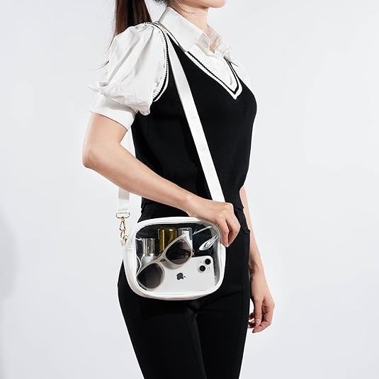 Durable Soft Ecofriendly Clear Waterproof Large Crossbody Bag With Handle