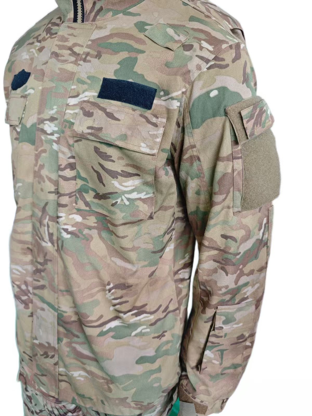 Fashion Camo Military Jacket with Zipper & Velcro for Comfortable Wear