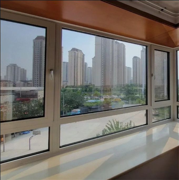 Swing Open Style Windproof Hurricane Impact Glass UPVC PVC Casement Window Durability