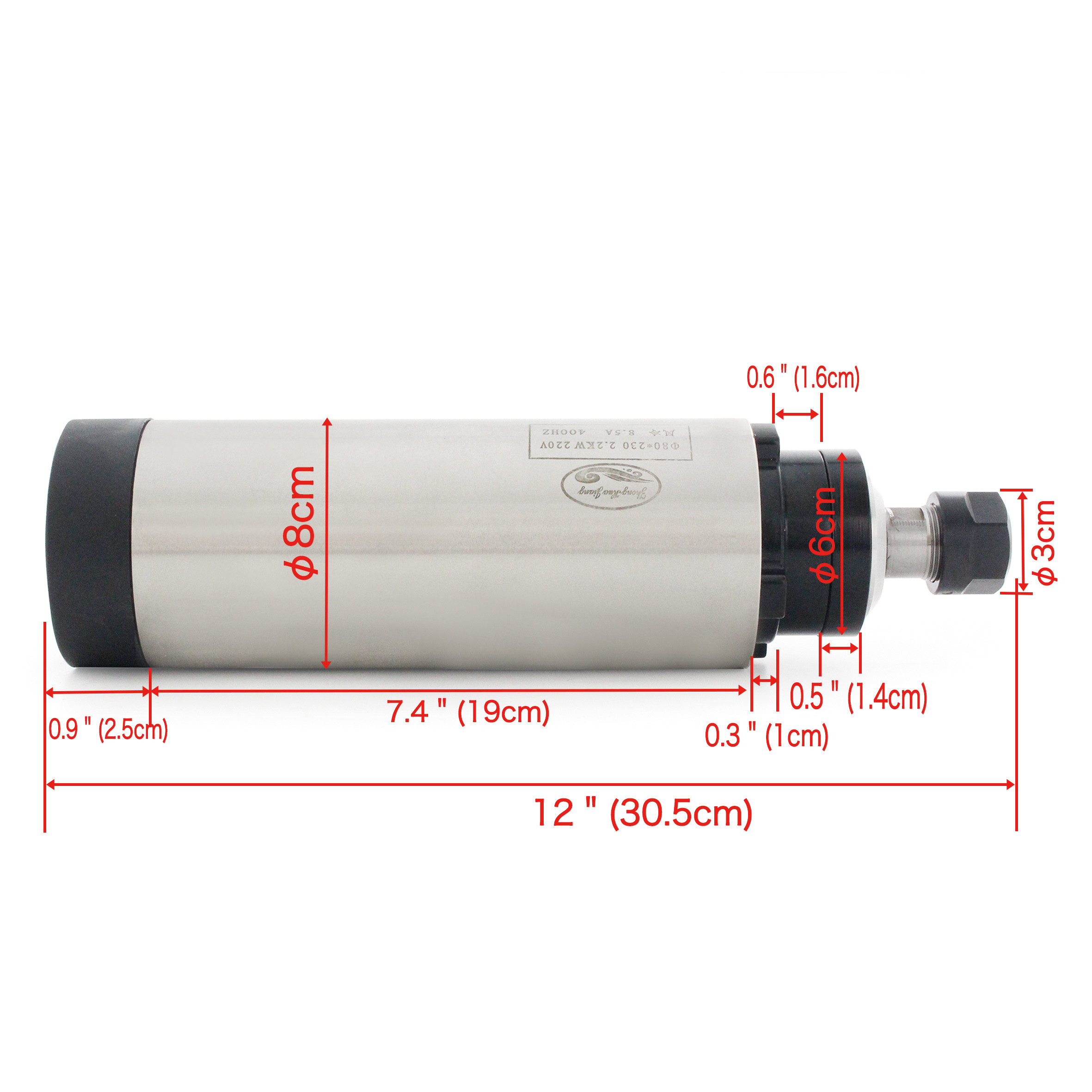 Air Cooling CNC Spindle Motor ER20 Collet 400Hz 24000RPM For CNC Wood Engraving
