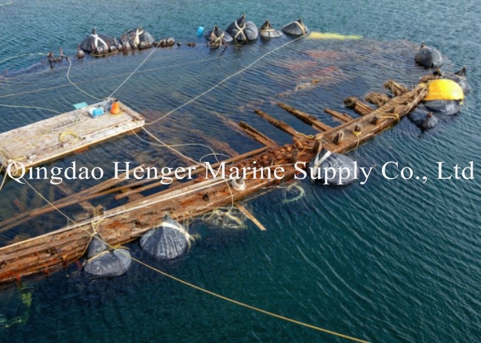 Dry Dock Launching Lifting Ship And Floating Salvage Marine Airbag 9 / 10 Layers