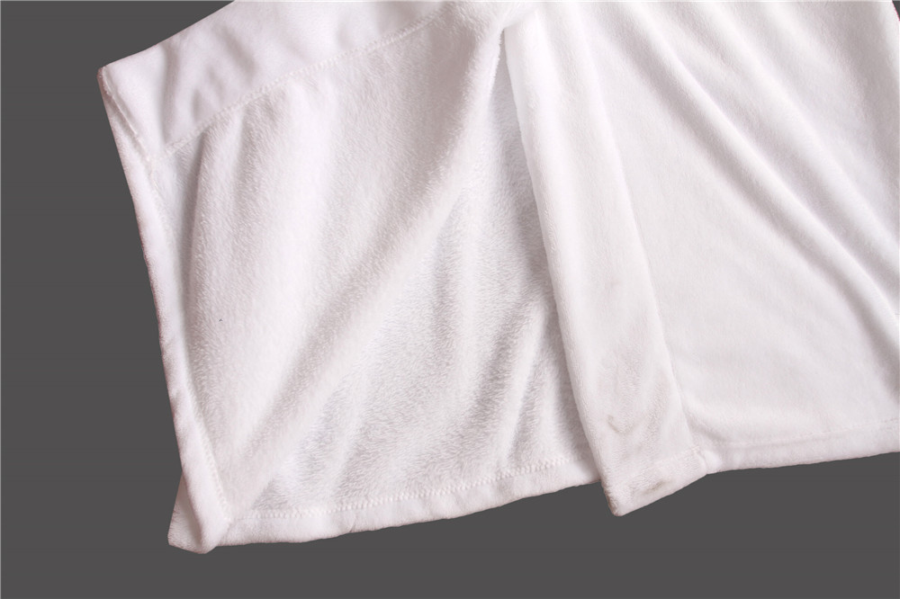 Stockpapa 100% Polyester Womens White Long Bathrobe For Winter