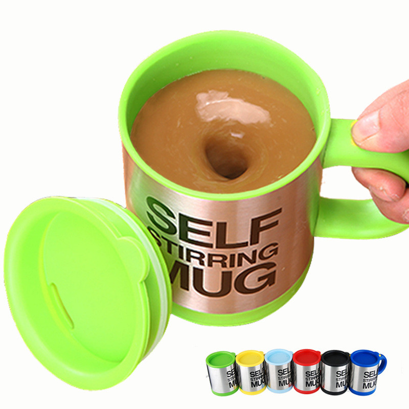 Colorful Self Stirring Mug Stainless Free Stirring Cup Logo Customized