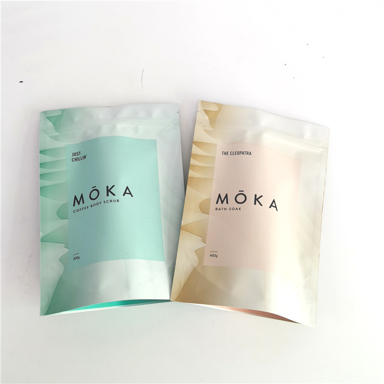 Stand Up Pouch Body Scrub Packaging Bag For Bath Salt With Foil Inside