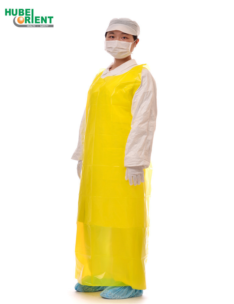 Waterproof PE Disposable Apron With Smooth Or Emboosed Surface Oil-Proof Kitchen Use Plastic Apron