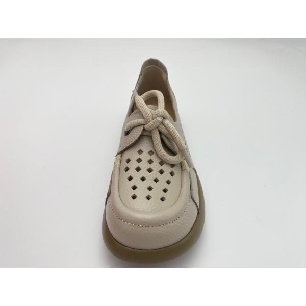 Breathable hollow lace-up comfortable women's shoes with soft soles white