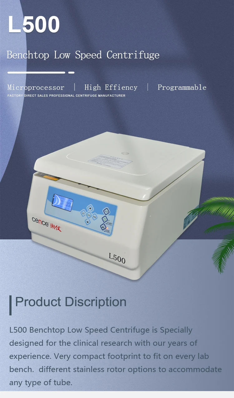 LCD Display L500 Laboratory Blood Centrifuge