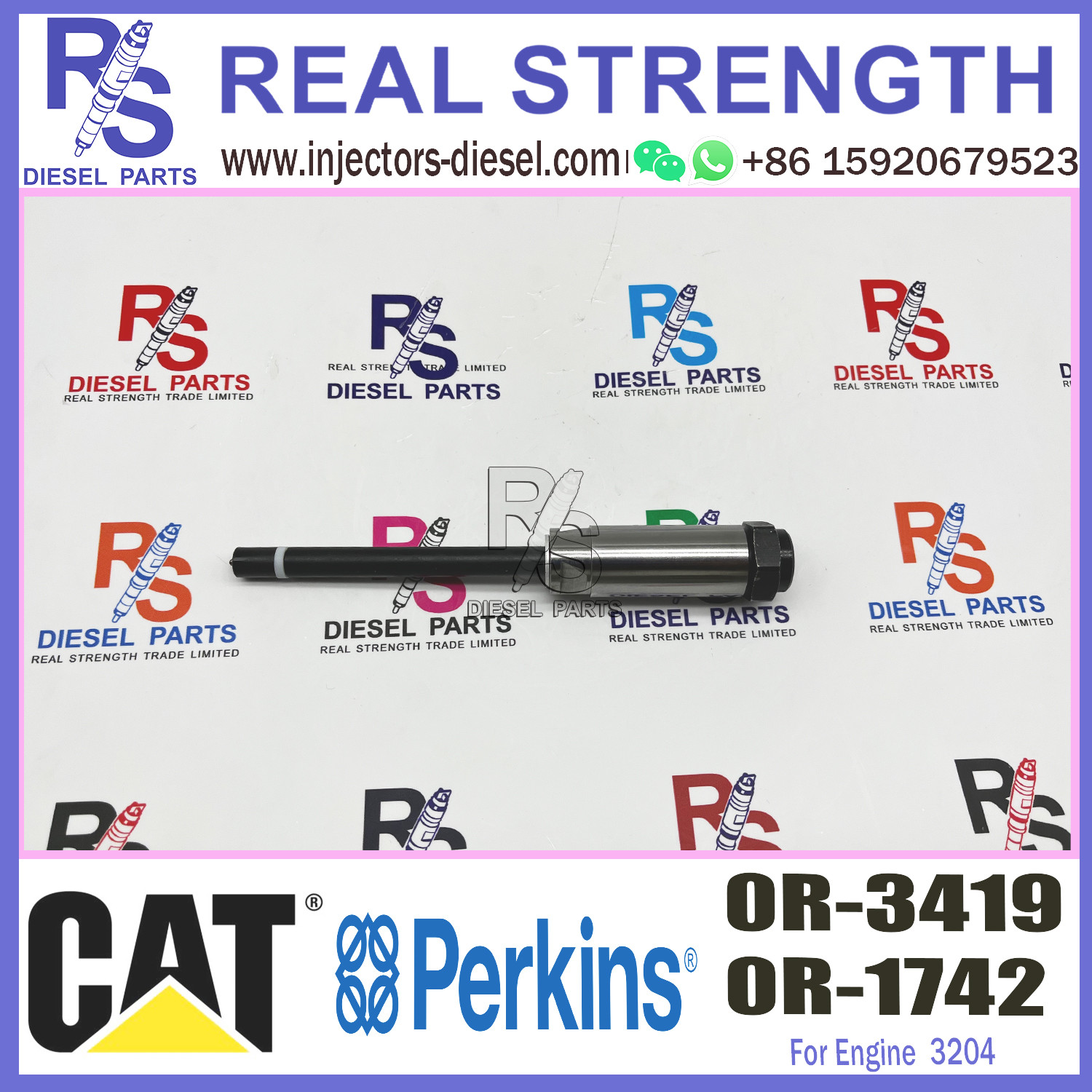 0R-3419 Diesel Injector Nozzle Caterpillar 3204 Fuel Injector Assembly