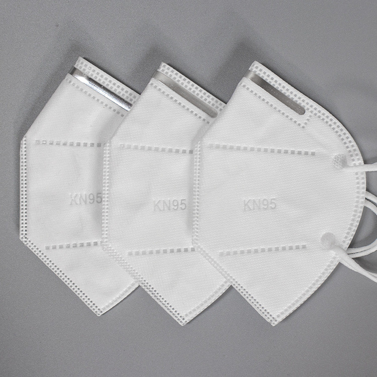 5 Layer Disposable Protective Respirator KN95 / White Non Woven Face Mask
