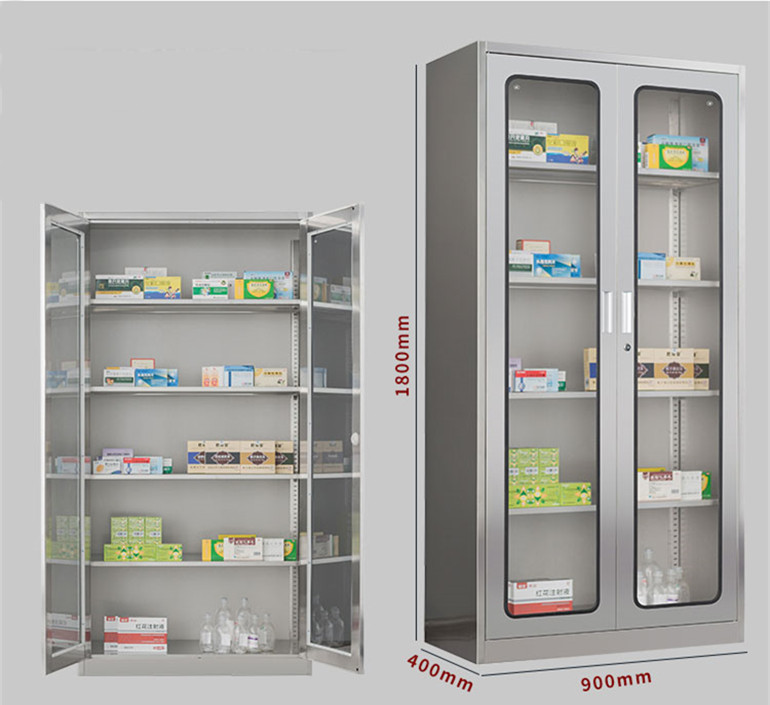 Scratch Resistant Medicine Display Cabinet For Hospital / Office