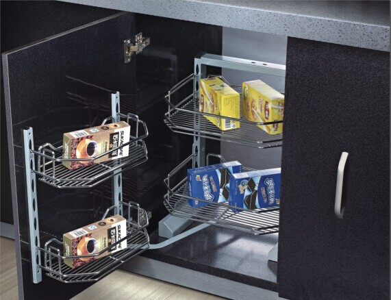 B014 Kitchen basket corner units: Tandem Pantry basket