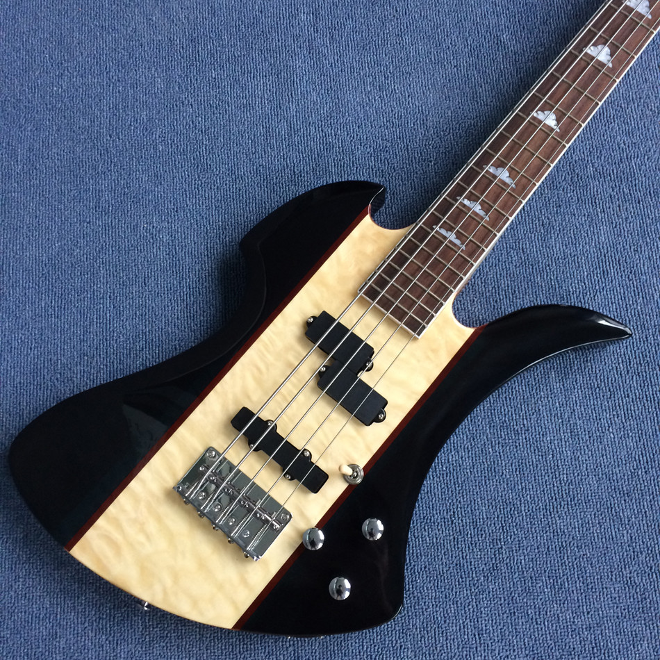 New style high-quality custom 5 strings electric bass guitar, Initiative Adapterization electric bass guitar, free shipp
