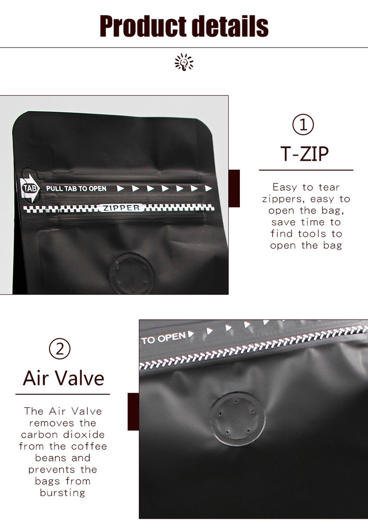 Matte BOPP PET Side Gusset Aluminum Foil Bag 500g 1kg With Valve
