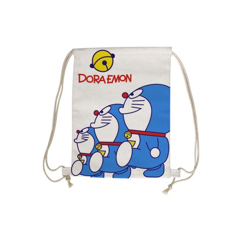 White Linen Sublimation Drawstring Backpack For Sublimation Photos Printing