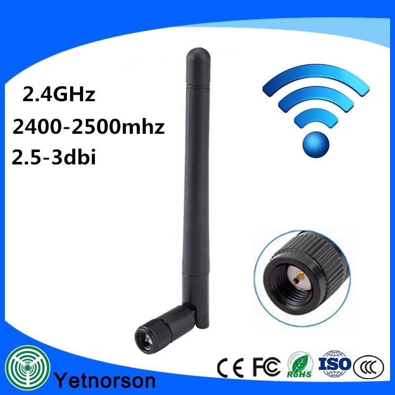 Long Range 2.4G Omni WiFi Antenna 3DBI 2km WiFi Range SMA Male for Wireless Connection