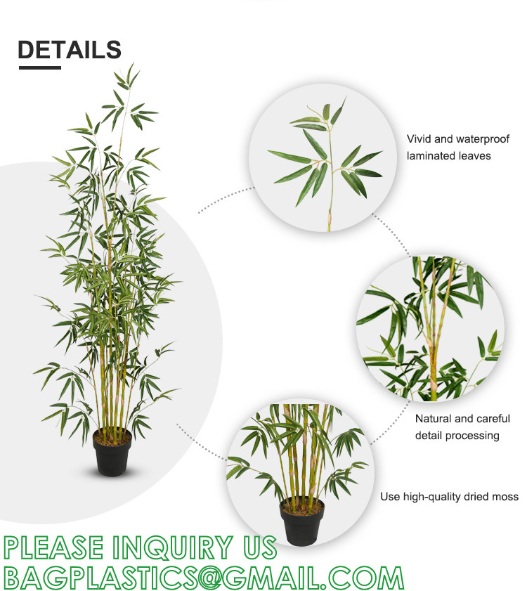 4ft Bamboo Artificial Tree, Faux Bamboo Plant, Real Touch Technology, Artificial Plant, Perfect for Home