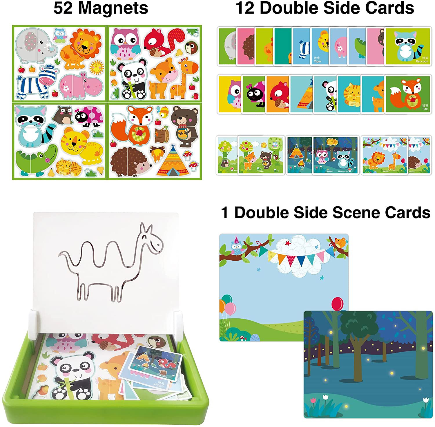Forest Animal Jigsaw Puzzles Magnetic Puzzles For Preschooler For Kids Ages 4-8 60pcs