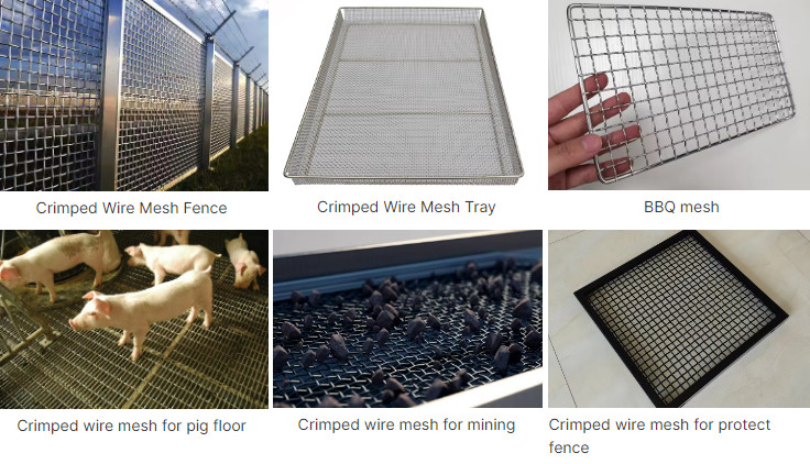 Stainless Steel Crusher Crimp Wire Mesh For Mine Crusher Vibrating