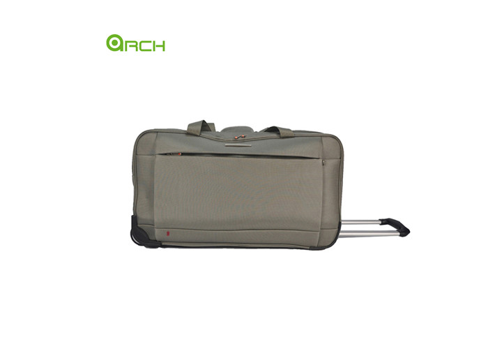Rolling Luggage Bag Tapestry Wheeled Duffle Bag with One Front Big Pocket