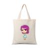 Buy cheap White Navy Eco Canvas Bags Shopping Tote Bag For School Kids from wholesalers
