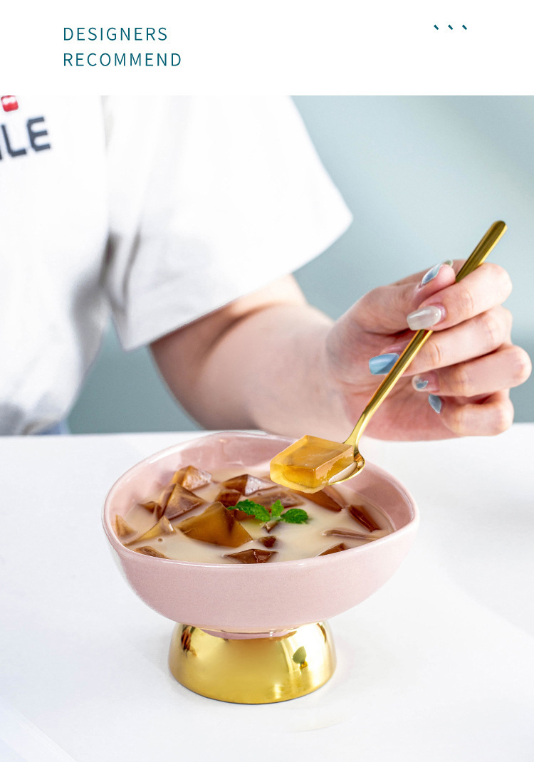 Porcelain Ceramic Home Decoration Cup For Ice Cream Dessert OEM