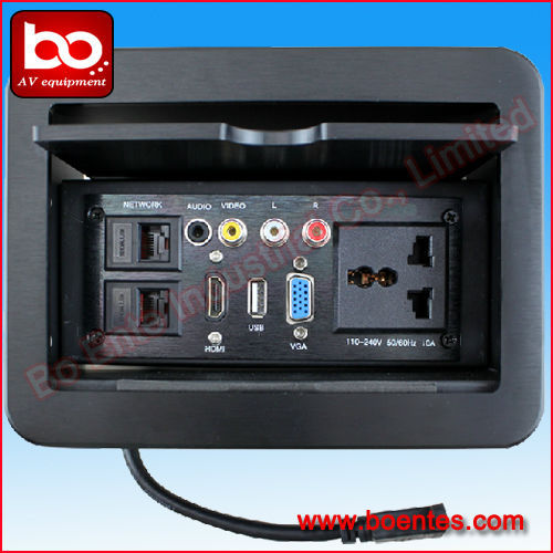 BNT Tabletop Flip Up Multi-function Power Socket Box / Slip Up Socket / Slide Open Socket Box