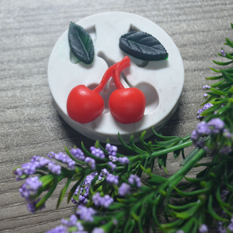 Cherry Silicone Baking Moulds Bakeware Household Fondant For Cake Decoration