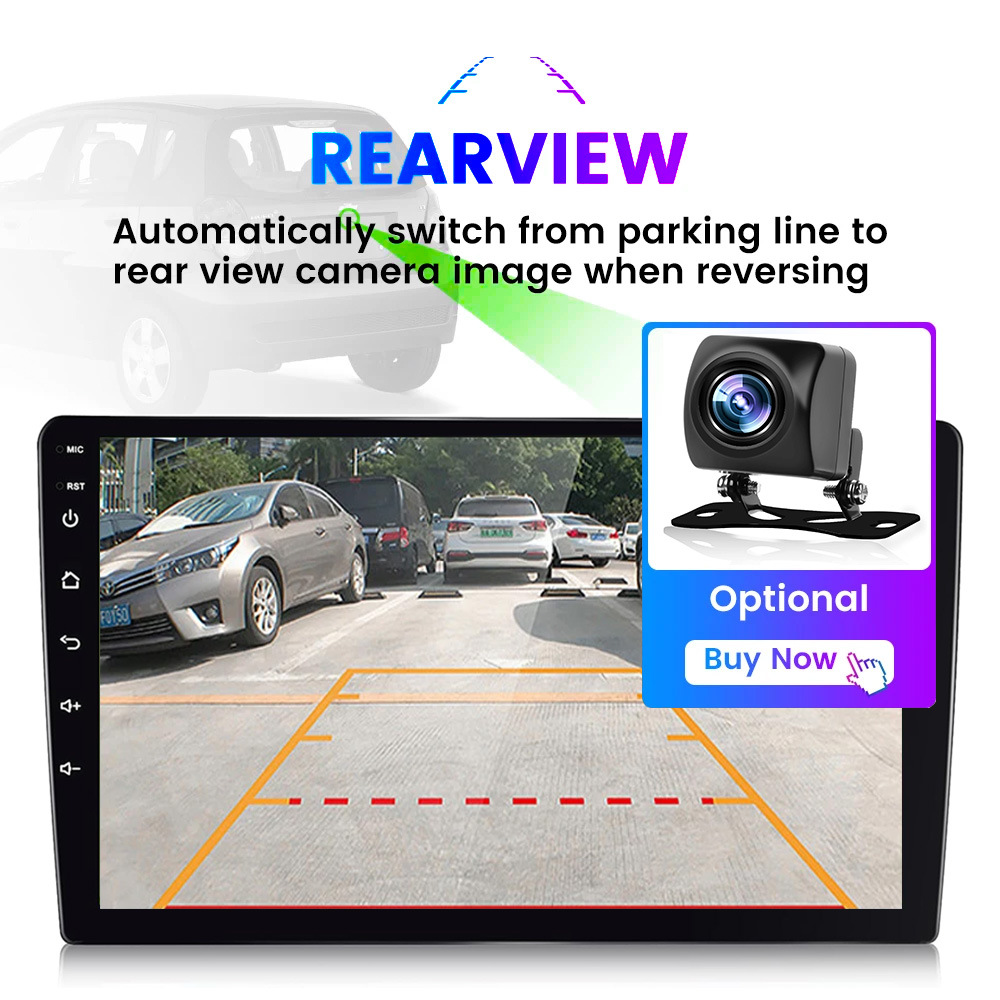 Universal Car Fitment 13 Inch Android Touch Screen Carplay Monitors with Built-in DSP