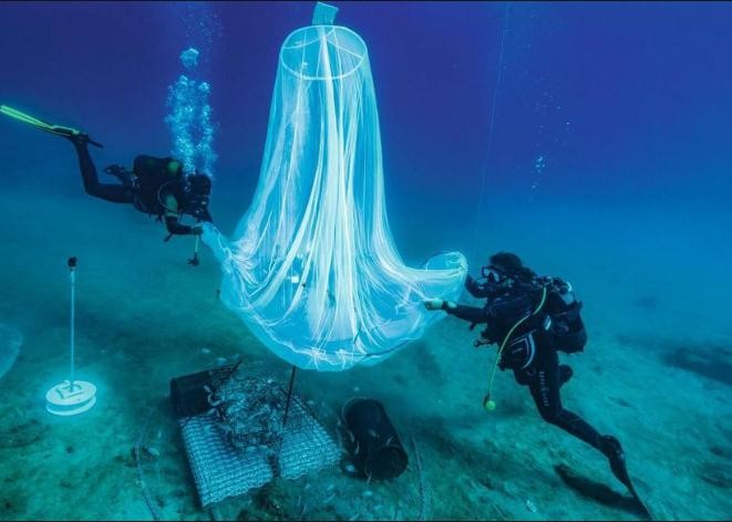 Nylon Mesh Aquaculture Net Under Water Fishing Net Customized Mesh Count