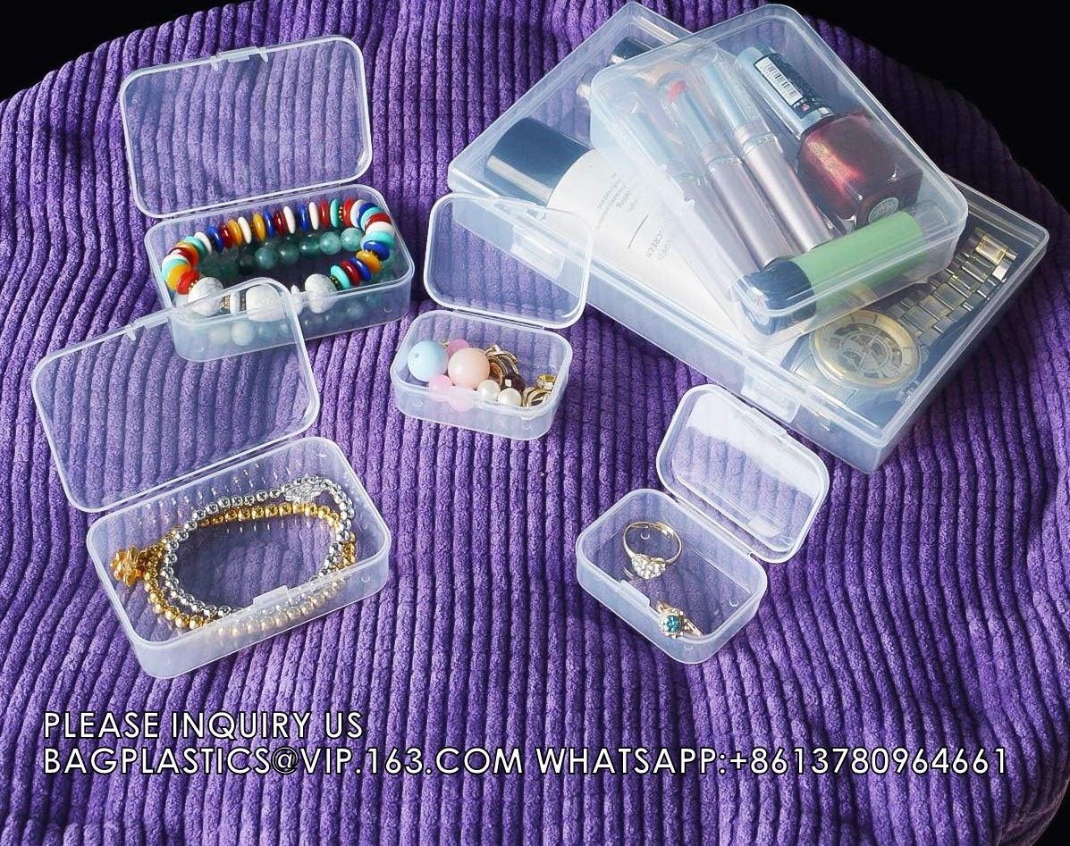 Storage Containers Rectangular Empty Small Plastic Containers For Small Items Art Craft Jewelry Projects