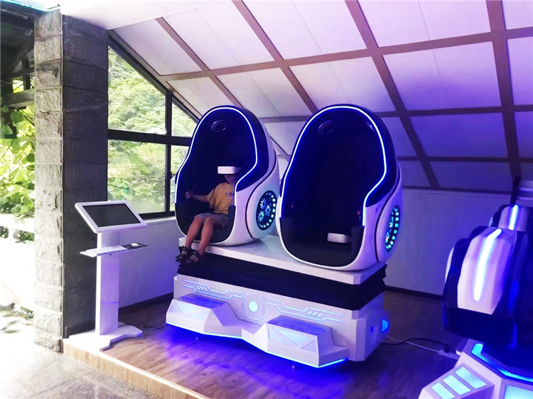 Professional manufacturer China vr cinema sports chair double seat 9d 360 vr virtual reality egg chair