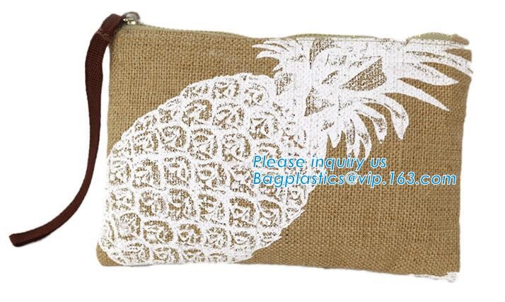 Multifunctional jute bag with low price,Natural Burlap Tote Bags Reusable Jute Bags with Full Gusset,shoulder strap plai