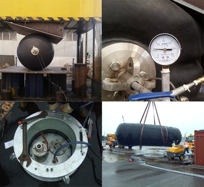 50kPa Submarine Fenders ISO17357-1:2014 BV Certificate Black Color For Berthing