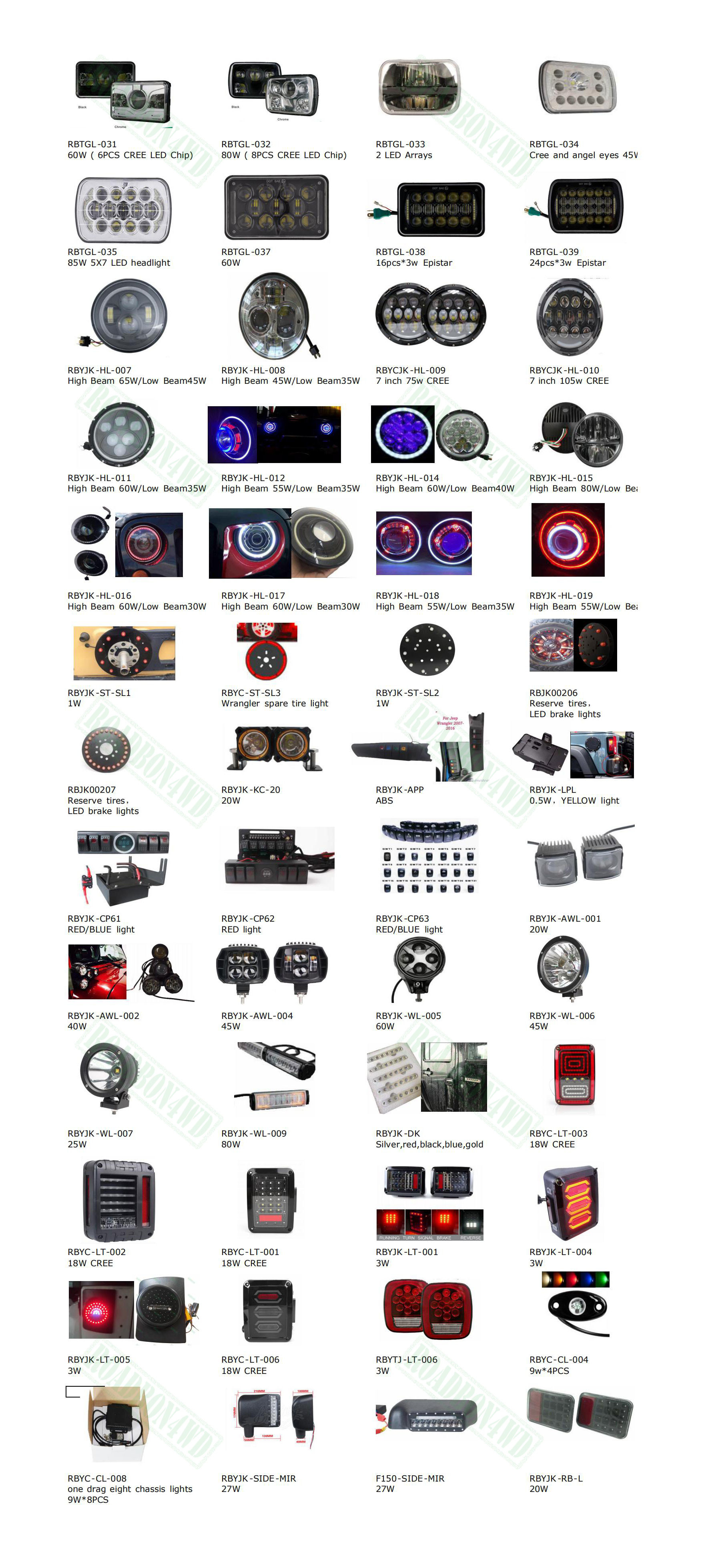 Working spot modified car light led headlight work light led car light driving led lamps