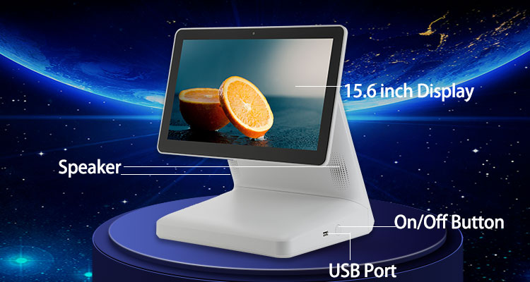 15.6" Touch Screen Cash Register POS Billing Machine with LED8/VFD/11.6" 2nd Display