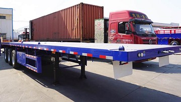 CIMC Hot Sale 3 Axle made by high quality iron 40ft Container Chassis Car Trailers Flat Bed Container Flatbed Semi Trailer