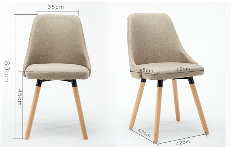 Fabric Beetle Hotel DIY Legs 4 Pcs / Stack Wood Restaurant Chairs