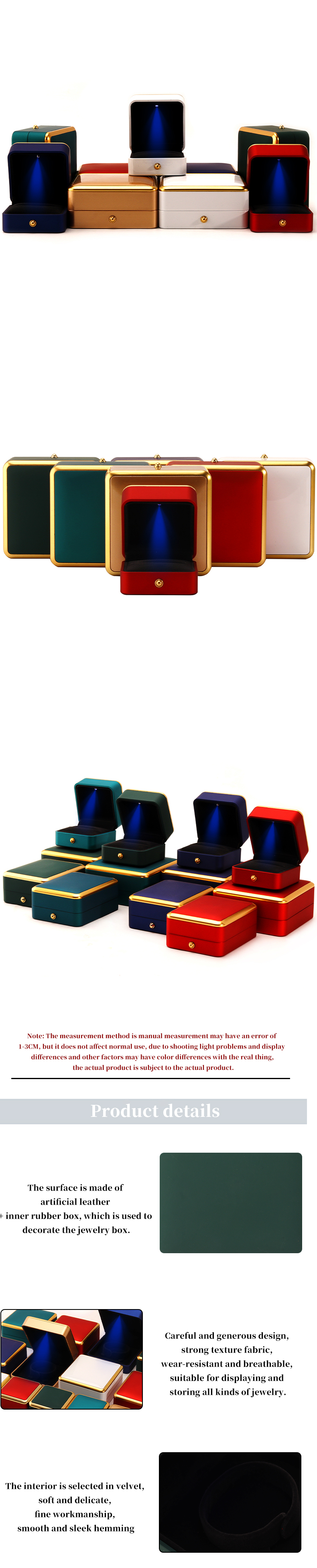 Custom Plastic Jewelry Box With Led Lights , Octagonal Jewelry Packaging Box