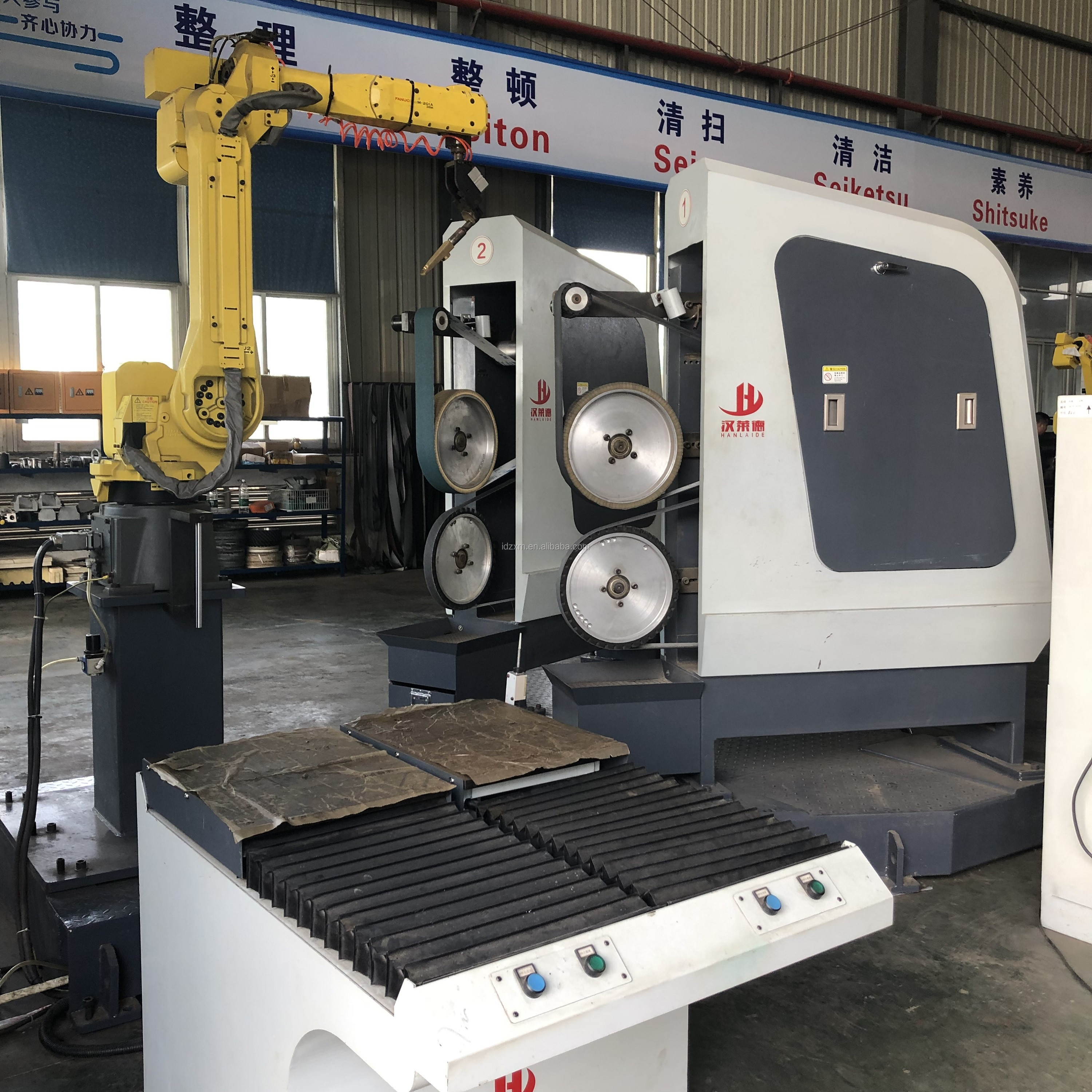 Brass Zinc Material Faucet CNC System Automatic Robot Grinding Polishing Machine