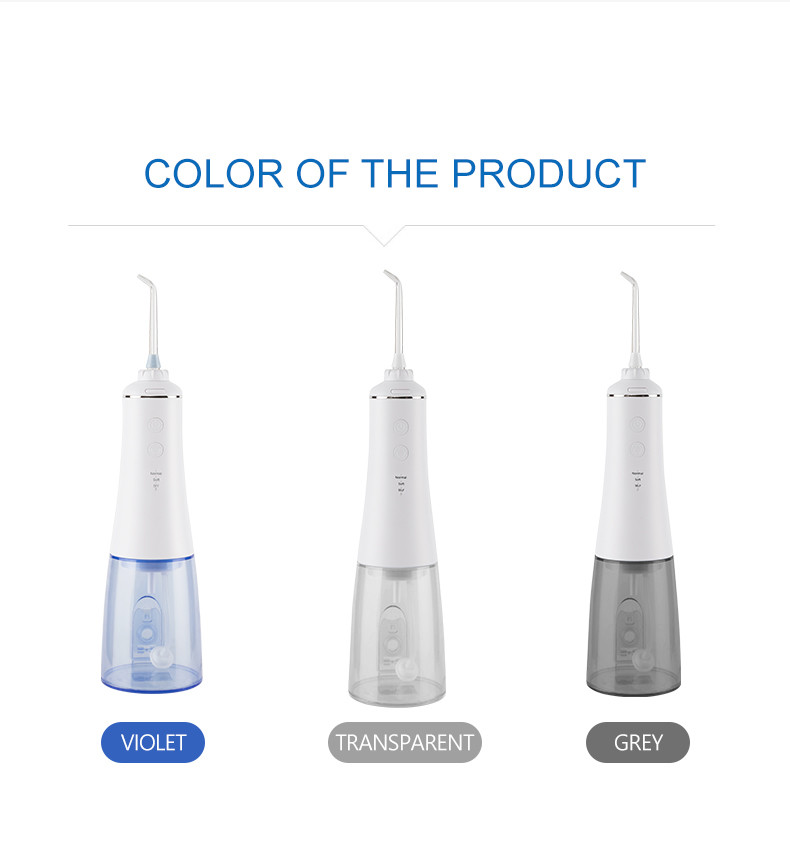 RoHS Dental Oral Water Flosser USB Rechargeable Ultralight Waterproof
