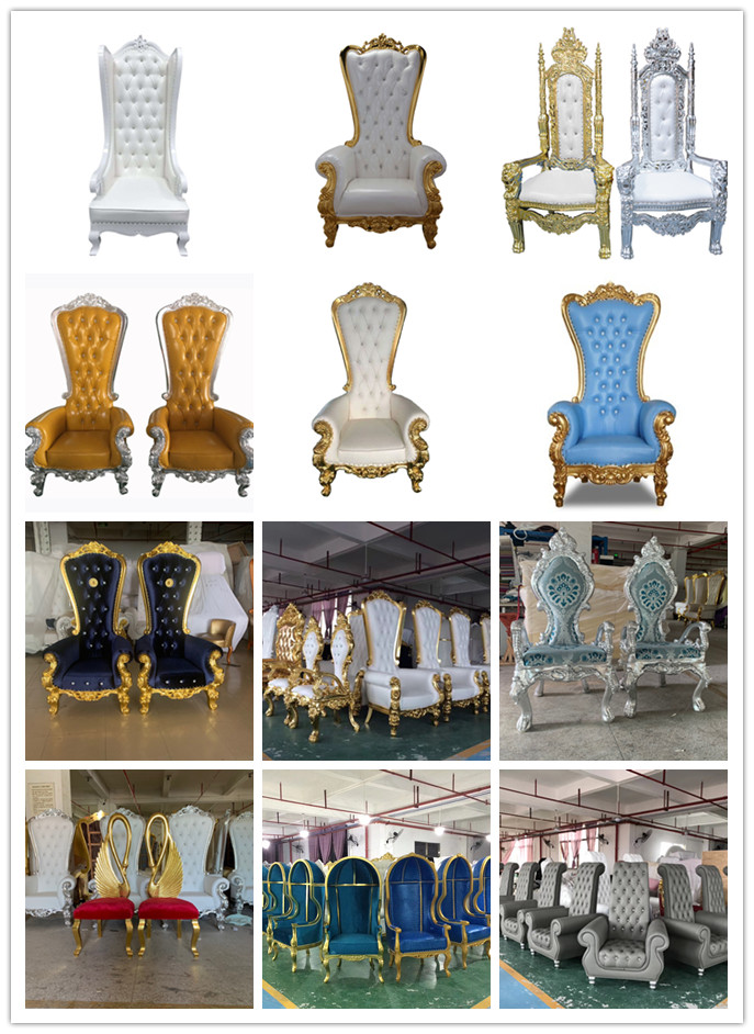 Gold Royal Sofa King And Queen Chairs For Wedding Rental Banquet Blue Black