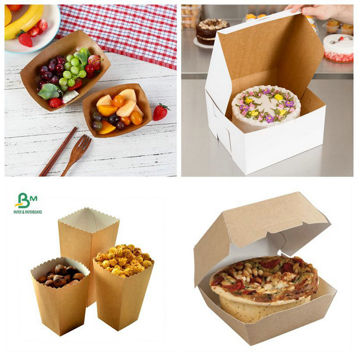 250GSM 300GSM 350GSM Virgin Pulp Clay Coated Kraft Back For Food Box