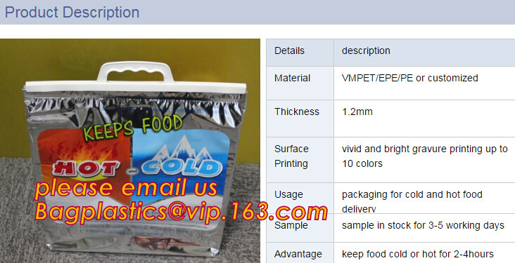 custom bulk waterproof large soft folding food delivery picnic lunch tote grocery cooler bag aluminum foil thermal bags
