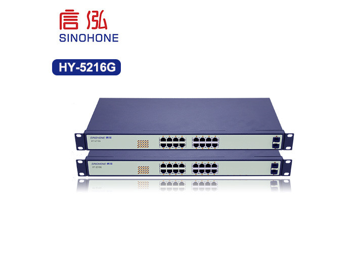 Industrial Unmanaged Fiber Switch , 16 Port Ethernet Switch 12 ～ 48 V DC