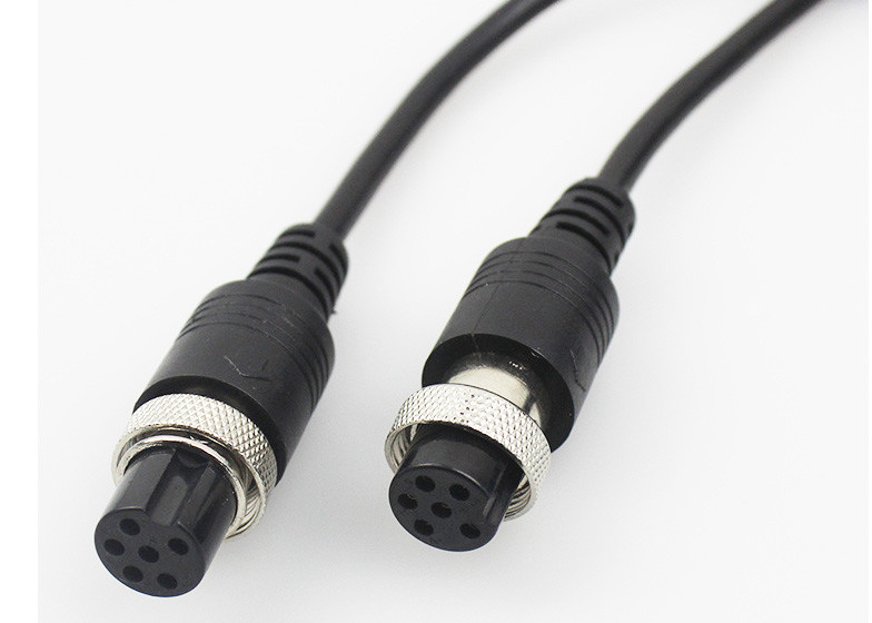M12 6Pin 12V DC 5m Female To Female Cable With PON Switch