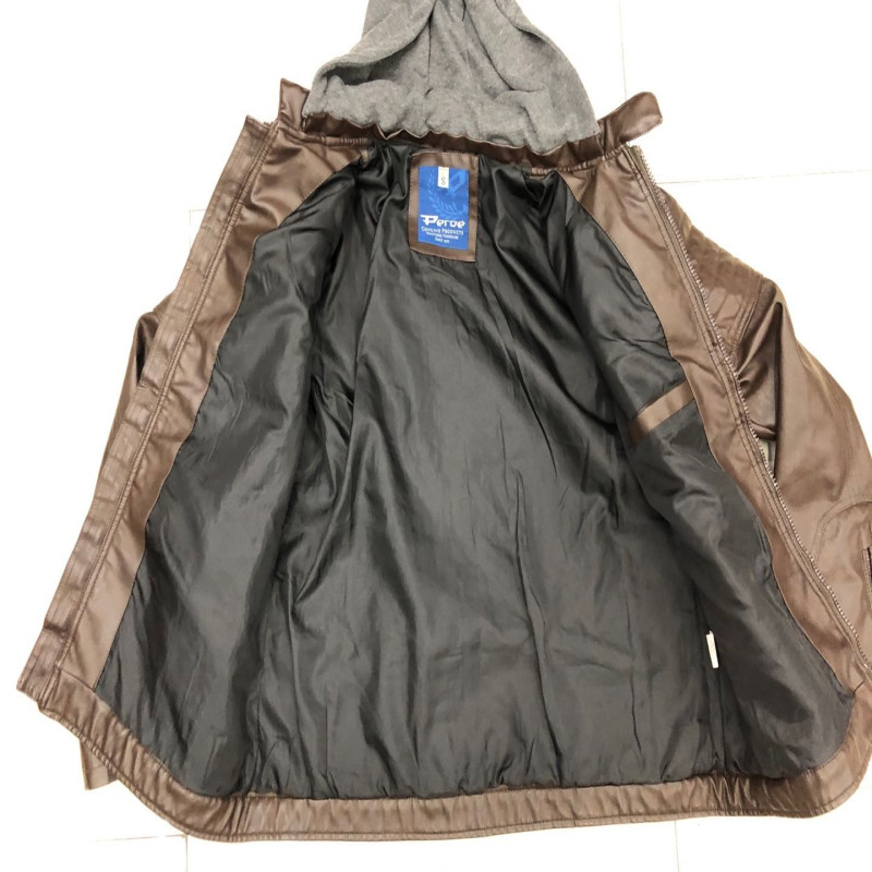 Mens Washing Leather Jacket One Color As Picture Good Design High Quality