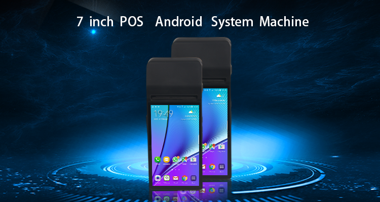 8G EMMC Storage 7'' IPS HD Display Portable POS Payment Kiosk A7 with 80mm Built-in Thermal Printer